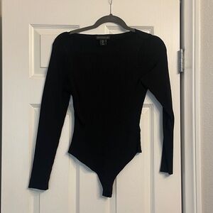 House of Harlow 1960 Black Ribbed Sweater